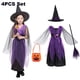 thumbnail image 3 of Disfraz de bruja vampiro para Halloween para niñas pequeñas, disfraz de princesa para cosplay, ropa de fiesta de carnaval con diadema y alas, 3 of 5
