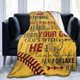 thumbnail image 5 of Baseball Softball Throw Blanket Ultra Soft Cozy Plush Christian Sports Flannel Fleece Blankets Lightweight Fuzzy Warm Boys Girls Party Blanket Religious Gifts for Women Bed Couch Sofa Kids 80"x60", 5 of 6