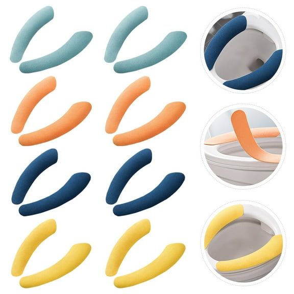 STRANDCHIC Washable Toilet Seat Mats Reusable Warm Flannel Assorted Color Comfort