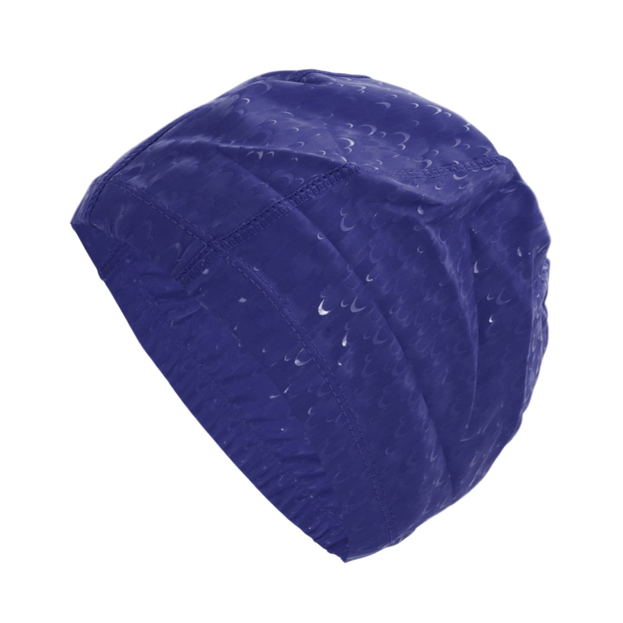 Unique Bargains Pleated Style Swimming Cap 1 Pc Navy Blue