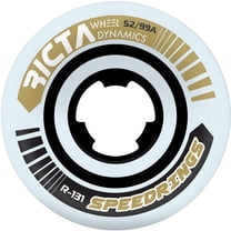 Ricta Speedrings Slim Skateboard Wheels 99a 52mm White with Gold