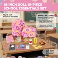 thumbnail image 2 of Emily Rose 18-inch Doll 18-Piece School Backpack and Lunch Accessories Gift Set, 2 of 9