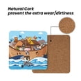 thumbnail image 4 of Xecao Animals on Noah's Ark Floating for MDF Cork Coaster 4 Pcs,Drink Coasters,Suit for House Warming Gifts New Home ,Coffee Table Decor-Square, 4 of 7