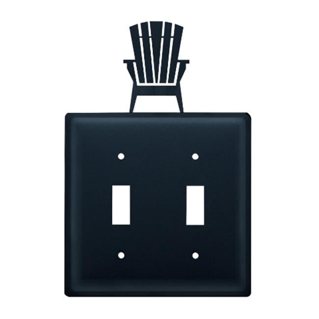 Village Wrought Iron ESS-119 Adirondack Chairs Double Switch - Black