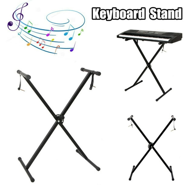 Universal Folding Piano Stand Bracket Double X-Style Heavy Duty Metal  Material with Anti-Slip Rubber Cap for Piano MIDI Keyboard