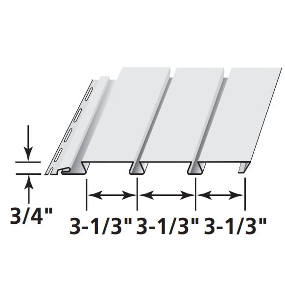 CertainTeed Perimeter Triple 3-1/3in. Solid Vinyl Soffit