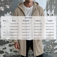 thumbnail image 5 of QSAWXQZ Men's Long Hooded Coat Full Zip Long Sleeve Pockets Jacket Casual Winter Outerwear XL, 5 of 6