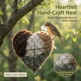 thumbnail image 2 of Bird Nesting Material - Handmade Fiber Bird Nesting Heart - Handmade Alpaca Fiber Bird Nesting Heart (3PCS), 2 of 7