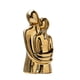 thumbnail image 1 of Esculturas de pareja abrazada Decoración del hogar Estatua de amor romántica moderna para estantería de oficina Decoraciones de escritorio (blanco y dorado), 1 of 5