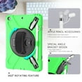 thumbnail image 3 of iPad 7th Generation Case with PET Screen Protector, iPad 10.2" 2019 Case with Pencil Holder/Pencil Cap, Dteck Heavy Rugged Shockproof Cover with 360 Rotate Stand /Hand Strap/ Should Belt,Green, 3 of 13