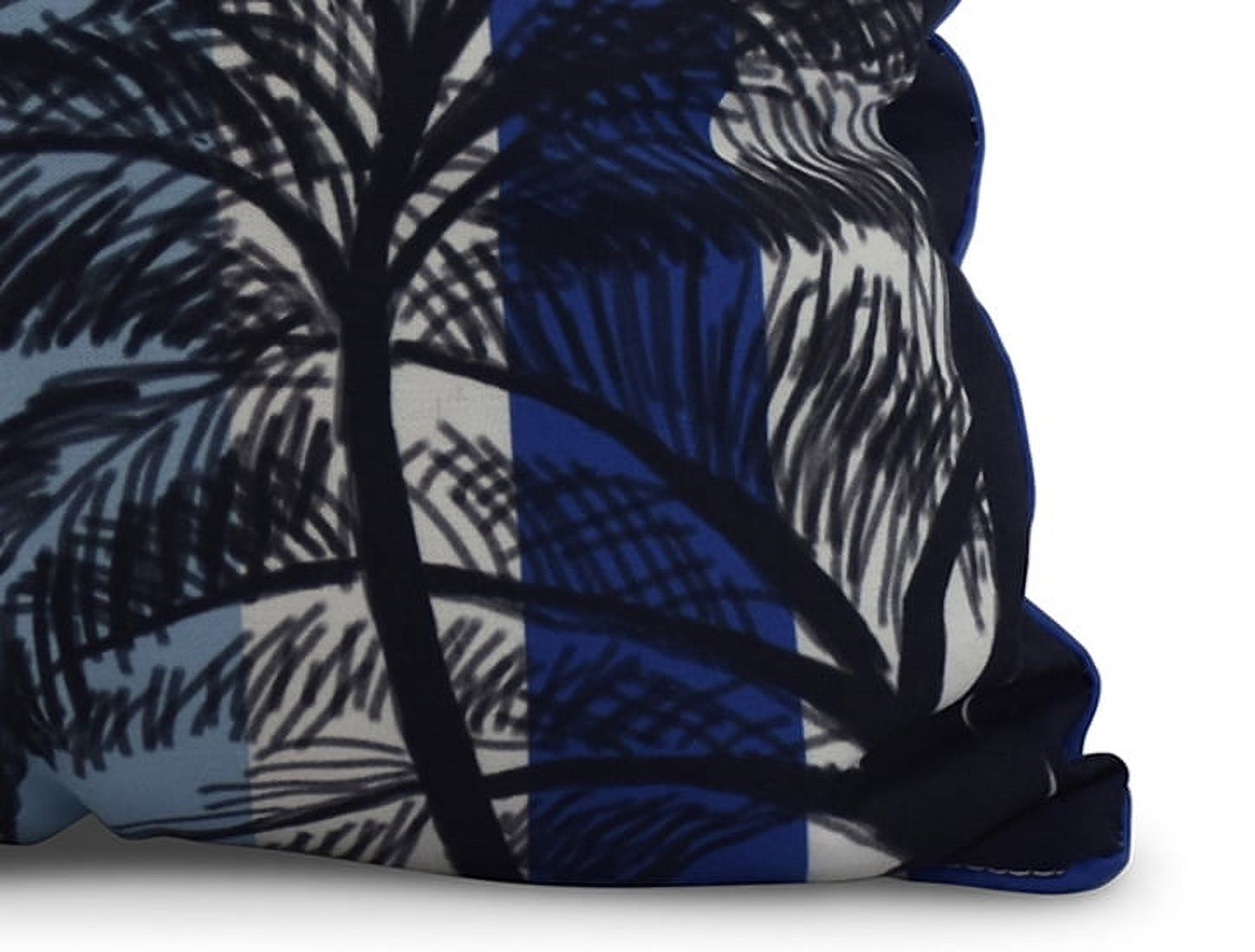 Simply Daisy, 16" x 16" Thin Stripe Palm, Stripe Print Outdoor Pillow, Green