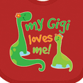 thumbnail image 4 of Inktastic My Gigi Loves Me Grandson Dinosaur Boys Baby Bib, 4 of 4
