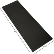 Wakeman Fitness 1/2 In. Extra Thick Yoga Mat, With Carrying Strap, Black