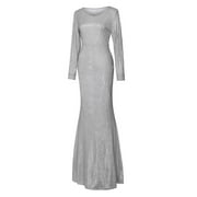 Evening Dresses for Women Holiday Party Dresses for Women Elegant Long Sleeve Evening Gown With Fringe Detail for Fall Winter formal Dinner Party and