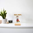 thumbnail image 3 of Firefighter Bichon Frise Hero Rescue Fire Dept Fireman USA Flag Acrylic Plaque Sign Ashwood Base Bichons Dog Lovers Gifts Idea Home Desk Decor - 02026, 3 of 5