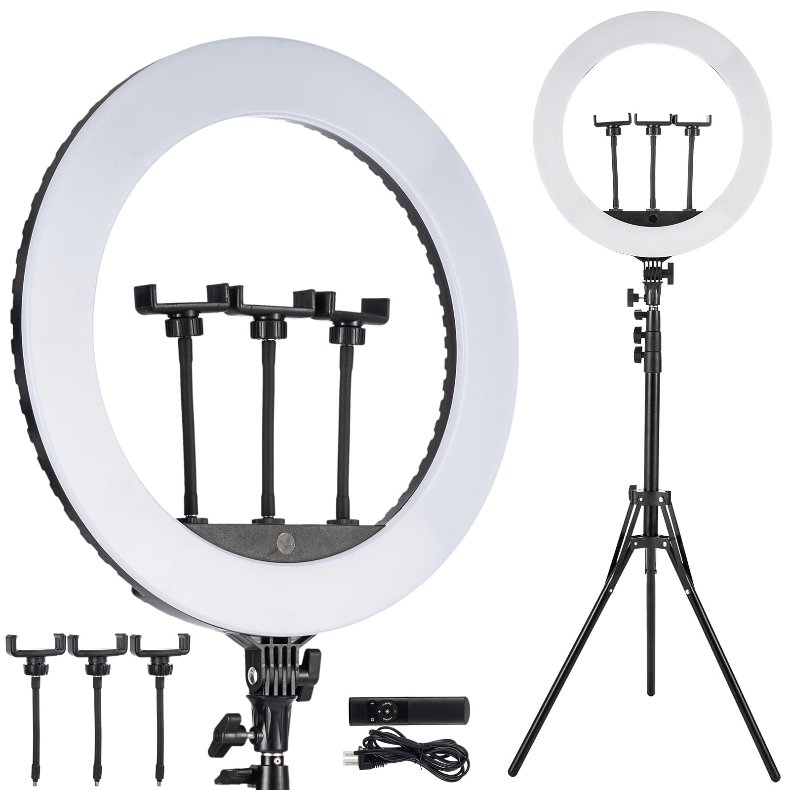 SHZOND 18" LED Ring Light Kit with Stand 85W LED Ring Dimmable 6000K for Camera Photography, YouTube Videos, Makeup