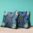 thumbnail image 4 of Amrita Sen Boho Mandala Plant Indoor/Outdoor Pillow with Removable Cover in White Blue Green Pink16x16, 4 of 5
