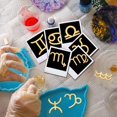 thumbnail image 3 of 12pcs 1.6x1.6 Inch Gold Metal Constellation Stickers for Scrapbooks Phone Decoration DIY Crafts Gold, 3 of 9