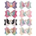 thumbnail image 1 of Volepet 8 lazos para el pelo de unicornio, lazos de cinta de grogrén con purpurina de 3 pulgadas con pinzas de cocodrilo para niños pequeños, 1 of 5