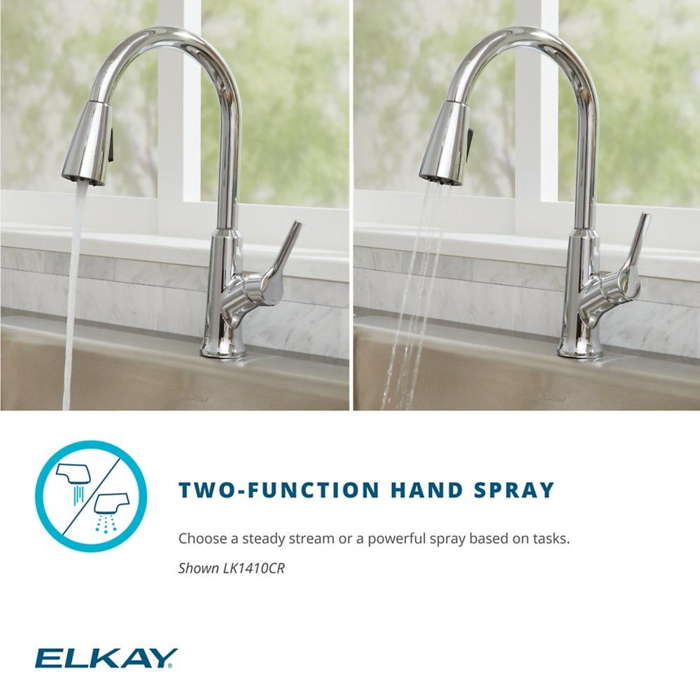 Elkay LK1410MB Single-Handle 2-Setting Pull-Down Spray Kitchen Faucet (Matte Black)