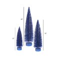 thumbnail image 2 of Vickerman L137502 Bleu Paillettes Ovale Arbre Ensemble, 2 of 2