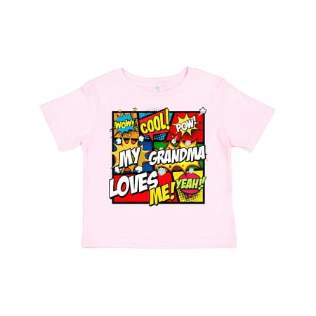 

Inktastic My Grandma Loves Me Gift Toddler Boy or Toddler Girl T-Shirt