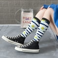 thumbnail image 3 of Lsque Daisy Striped Nautical Printed Crew Socks Men's Women's LightWeight Thin Casual Calf Socks ,Knee High Socks,Cotton Socks, 3 of 9