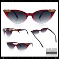 thumbnail image 2 of SA106 Retro Glam Rhinestone Cat Eye Sunglasses UV400 Gradient / Red, 2 of 7