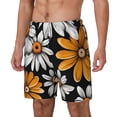 thumbnail image 2 of Uemuo Yellow White Daisy Pattern Pattern Mens Swim Trunks Quick Dry Board Shorts with Mesh Lining, Stretch Beach Shorts Quick Dry No-Chafing Board Shorts-X-Large, 2 of 9