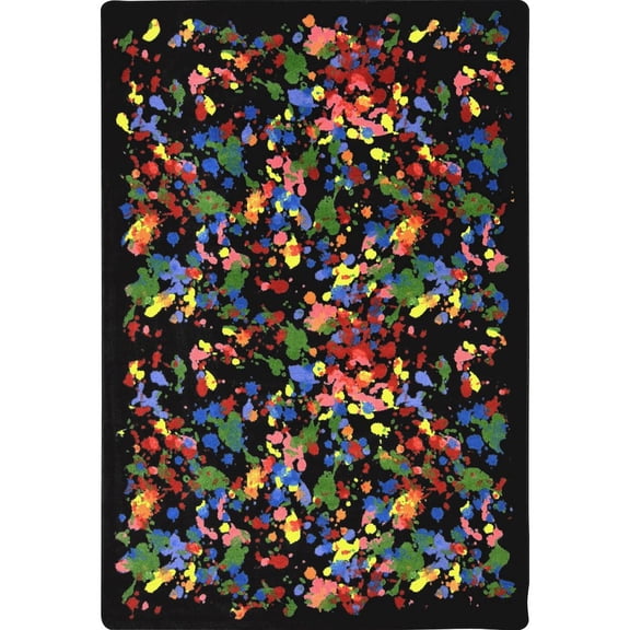 Kaleidoscope - Whimsical Area Rugs Splatter Paint, 5'4" x 7'8", Multicolored