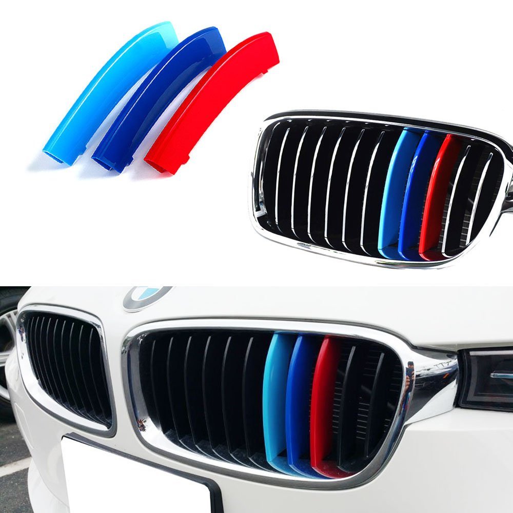 iJDMTOY MColored Grille Insert Trims For BMW F30 3 Series 320i 328d