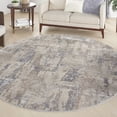thumbnail image 4 of Nourison Rustic Textures Contemporary Indoor Area Rug Beige/Grey 5'3" x round, 4 of 8