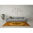 thumbnail image 3 of Ahgly Company Machine Washable Indoor Rectangle Oriental Yellow Industrial Area Rugs, 7' x 10', 3 of 4