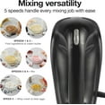 thumbnail image 4 of 5-Speed Electric Hand Mixer with Bowl , Lightweight & Compact, 215   Power, Storage , Black, 4 of 7