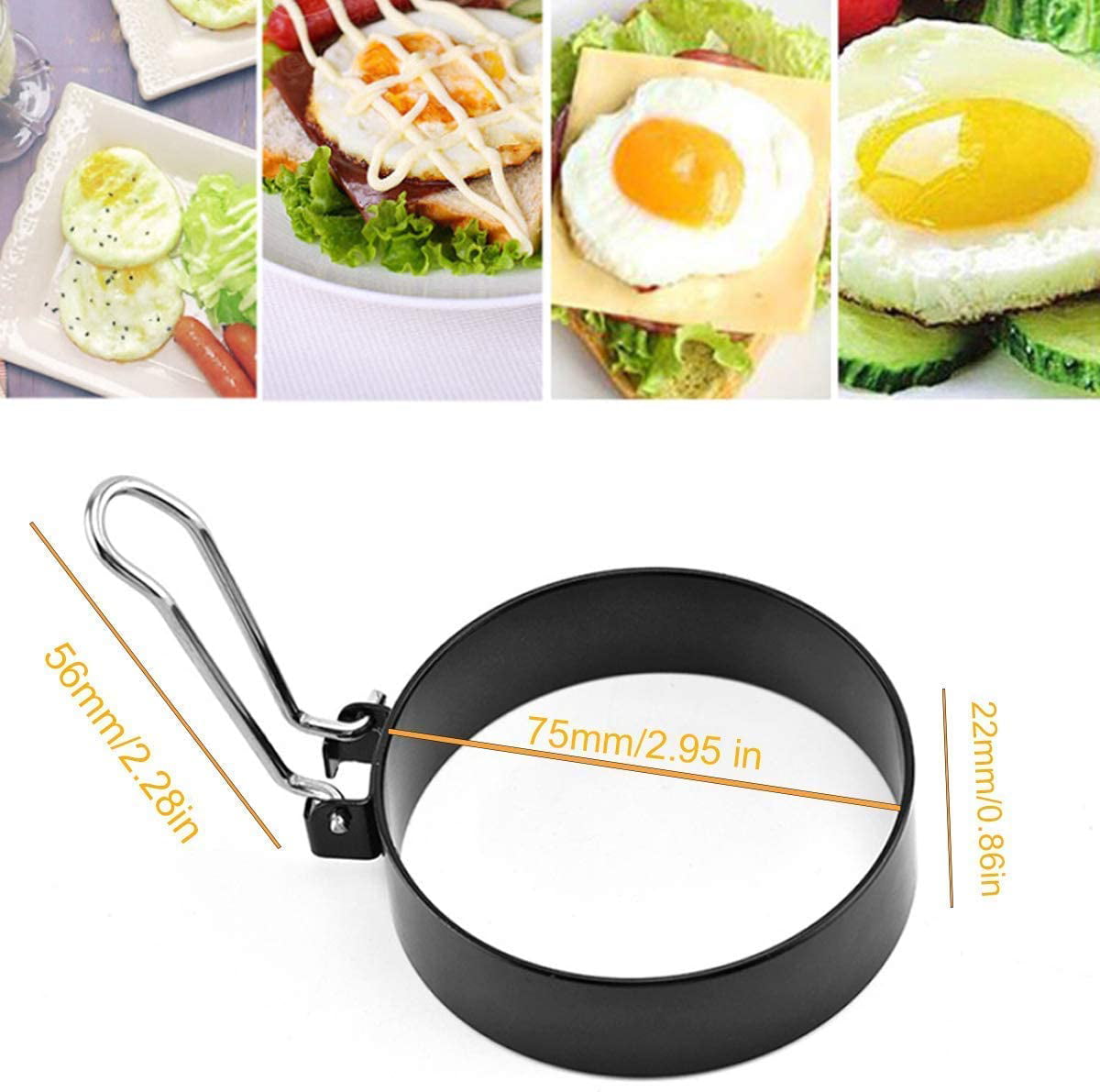 Egg Ring, 3 Pack Egg Pancake Maker Mold, Stainless Steel Non