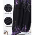 thumbnail image 6 of Purple Lavender Blackout Curtains for Bedroom, Thermal Insulated Window Treatment, Spring Watercolor Wildflowers Plant Black Grommet Top Blackout Draperies and Drapes for Basement 27.5"x39" 2 Panels, 6 of 8