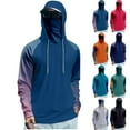 thumbnail image 2 of CHCNHAC Mens Sun Protection Shirts with Mask Upf 50+ Sun Protection Fishing Blouses Lightweight Long Sleeve Hiking Running Swim Rash Guard Hoodies M, 2 of 4