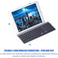 thumbnail image 5 of Yirtree Mini Slim Wireless Keyboard, 2.4Ghz Wireless Keyboard Handheld with Touchpad for PC Notebook TV Box Notebook Computer Portable PC Keyboard, 5 of 8