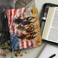 thumbnail image 3 of FORUDESIGNS Horse American Flag Pattern Bible Cover for Women Men Large Capacity Church Bag Bible Protective Lightweight Bible Carrier with Shoulder Strap StrapChristian Bible Accessories, M, 3 of 7