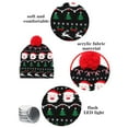 thumbnail image 4 of Unisex LED Light-up Christmas Sweater Hat Novelty Knitted Xmas Beanie Cap for Party Holiday Xmas Christmas Party Supplies, 4 of 6