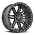 thumbnail image 2 of 24x11 Vortek VRP-501 Black Diamond Cut Ring W/ Dark Tint Wheel 5x5/5x5.5 (-24mm), 2 of 2