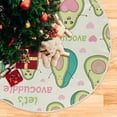 thumbnail image 5 of GZHJMY Avocado Christmas Tree Skirt Home Decoration Large Round Christmas Tree Skirt for Holiday Party Home Christmas Day Ornaments, 35.4", 5 of 6