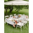 thumbnail image 3 of Outdoor Tablecloth with Umbrella Hole and Zipper, White Pumpkin Rectangle Table Cloth 60x120 Inch Waterproof Tablecloth, Thanksgiving Maple Leaf Autumn Flower Picnic Table Cover for Patio Camping, 3 of 7