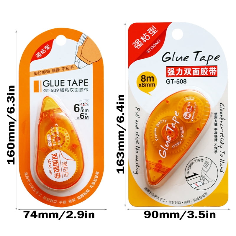 Linashi Scrapbook Supplies 2pcs Adhesive Roller Tape Dispenser Lightweight Portable Double-Sided Scrapbooking Glue Tape Roller, Men's