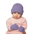 thumbnail image 3 of lnmuld Kids Winter Hat Solid Color Soft Lined Winter Hat and Mittens Set for Toddler Boys Girls Youth Cold Weather Size:2-8 Years, 3 of 5