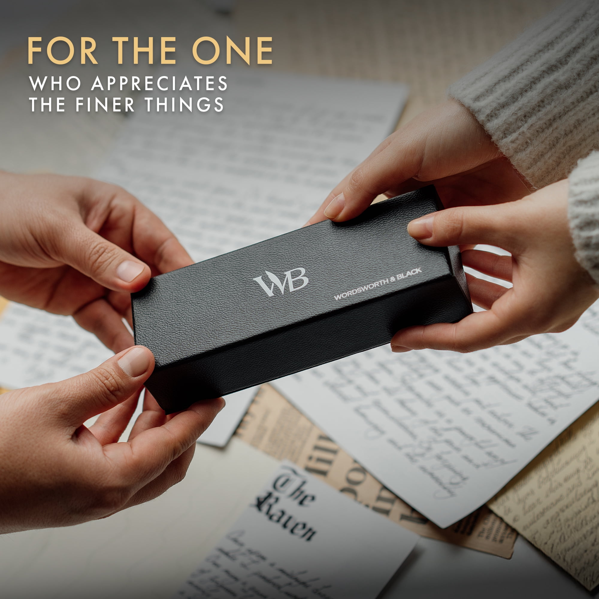 Wordsworth and Black Mechanical Pencil Graphite Lead- Stunning Luxury Metal Pencil, All Black Lacquer Finish, 0.7mm Led, Best Gift Set for Men & Women, Professional Executive Office Pencils
