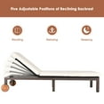 thumbnail image 5 of Gymax Patio Adjustable Rattan Recliner Chaise Lounge Chair w/ Cushion Wheels, 5 of 10