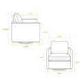 thumbnail image 2 of Upholstered Swivel Accent Chair and Comfy Accent Single Sofa Chair,Mid Century Modern Accent Chair, 360 Degree Club Chair, Lounge Armchair for Living Room Bedroom Apartment Nursery,Gray, 2 of 7