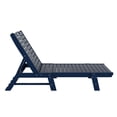 thumbnail image 5 of Malibu Poly Reclining Outdoor Patio Chaise Lounge Chair Adjustable, Navy Blue, 5 of 13