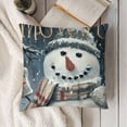 thumbnail image 3 of SHANXI Throw Pillow Covers , Snow Dot Merry Christmas Pillow Case Winter Cushion Case Christmas Pillowcase for Sofa Couch, 12x12in, 3 of 5